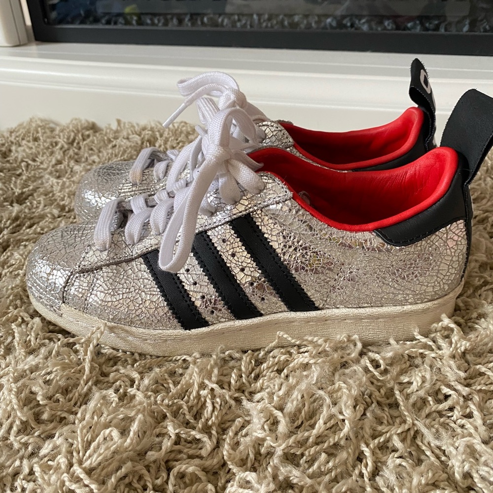 Limited Edition Women’s Silver Adidas Superstars